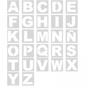 Pack 'abecedario' de plantillas pintar letras en suelos y paredes