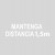 Plantilla pintar señal "Mantenga distancia 1,5 m