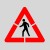 Pack Plantilla pintar señal advertencia peligro paso de peatones (2 piezas) L
