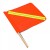 Kit bandera XL naranja (X en amarilla) + mástil 2,44