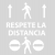 Kit 3 Plantillas señalización ordenación sentido marcha paso peatones "respete la distancia" 