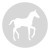 Plantilla pintar señal caballo camino escolar  Ø 80