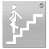 Plantilla pintar señal de escalera de emergecia bajar
