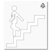 Plantilla pintar señal de escalera de emergecia bajar