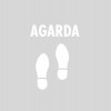Plantilla pintar señal "agarda" con pictograma pisada