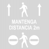 Kit 3 Plantillas señalización paso de peatones "respete la distancia" con pictogramas