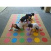 Plantilla pintar juego Twister 3x3 huecos (parchis/3 en raya) suelo/patio