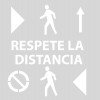 Kit Plantillas señalización paso de peatones "respete la distancia