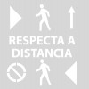 Kit Plantillas señalización paso de peatones "respete la distancia