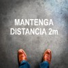 Mantenga distancia de 2 metros