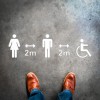 Plantilla pintar señal 2 metros entre personas