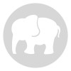 Plantilla pintar señal huellas elefante camino escolar