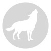 Plantilla pintar señal lobo camino escolar  Ø 60