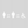 Plantilla pintar señal 2 metros entre personas