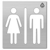 Plantilla para pintar señal silueta de hombre-mujer