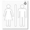 Plantilla para pintar señal silueta de hombre-mujer