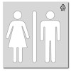 Plantilla para pintar señal silueta de hombre-mujer