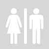 Plantilla para pintar señal silueta de hombre-mujer