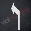 Plantilla pintar señal flecha selección de carril izquierda 75x155-Aluminio