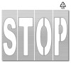 Plantilla pintar señal STOP (letras sueltas) 