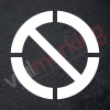  Plantilla pintar señal prohibido personalizable L 