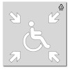 Plantilla pintar señal punto de encuentro accesible