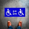 Plantilla pintar señal 2 metros entre personas con discapacidad (Default)
