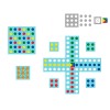 Plantilla pintar juego Twister 3x3 huecos (parchis/3 en raya) suelo/patio