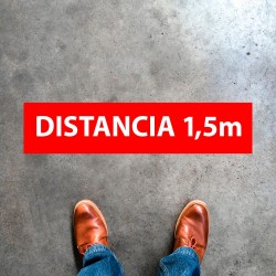 Plantilla pintar señal "distancia 1,5 m