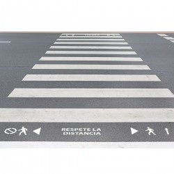 Kit Plantillas señalización paso de peatones "respete la distancia