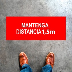 Plantilla pintar señal "Mantenga distancia 1,5 m