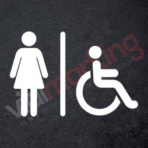 Plantilla pintar señalética aseo/wc accesible mujeres