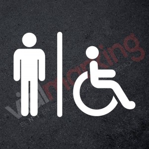 Plantilla pintar señalética aseo/wc accesible hombres