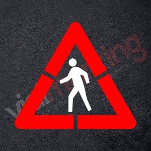 Pack Plantilla pintar señal advertencia peligro paso de peatones (2 piezas) XL