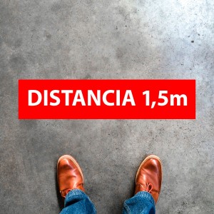 Plantilla pintar señal "distancia 1,5 m