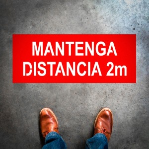 Mantenga distancia de 2 metros