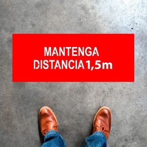 Plantilla pintar señal "Mantenga distancia 1,5 m