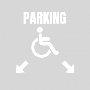 Plantilla pintar reserva parking discapacitados / minusválidos