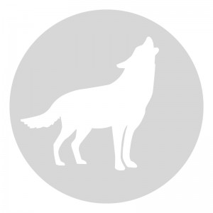 Plantilla pintar señal lobo camino escolar  Ø 60