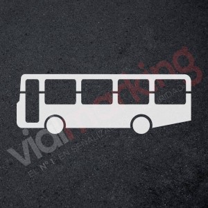 Plantilla para pintar signo autobus