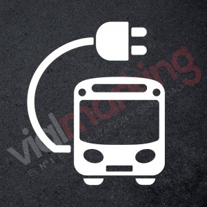 Plantilla señalizar punto de recarga bus eléctrico