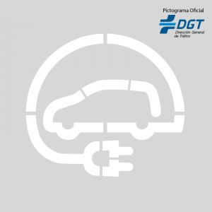 Plantilla coche eléctrico DGT