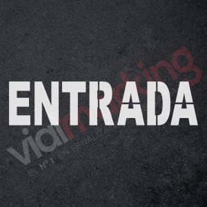 Plantilla pintar señal ENTRADA parking  reutilizable