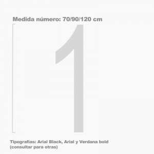  Pack 10 plantillas números 70 cm señalización parking 