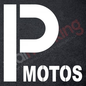 Plantilla pintar señal P parking motos
