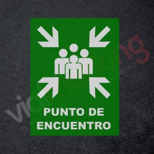 Plantilla pintar señal punto de encuentro (