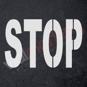 Plantilla pintar señal STOP (letras sueltas) 