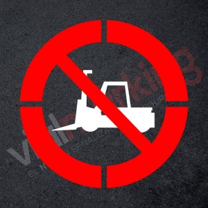 Plantilla pintar señal prohibido el paso a carretillas 