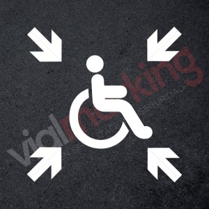 Plantilla pintar señal punto de encuentro accesible