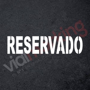 Plantilla pintar señal RESERVADO 